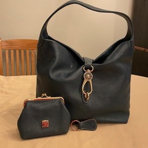 Dooney & Bourke Pebble Grain Logo Lock Shoulder Bag